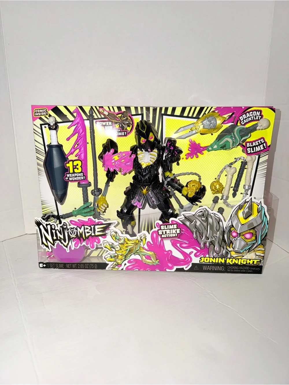 Black & Pink Zombie Action Figure with Slime Strike